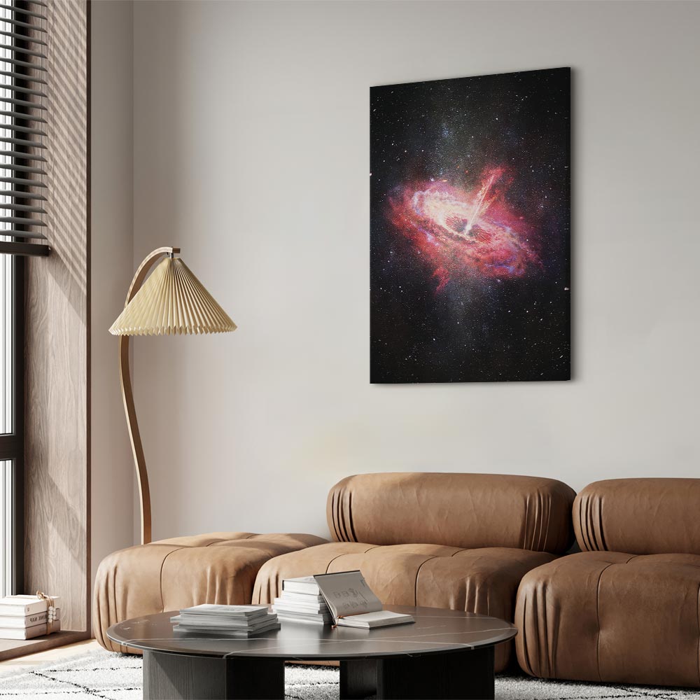 Lonely Galaxy Stars Vertical Canvas Print