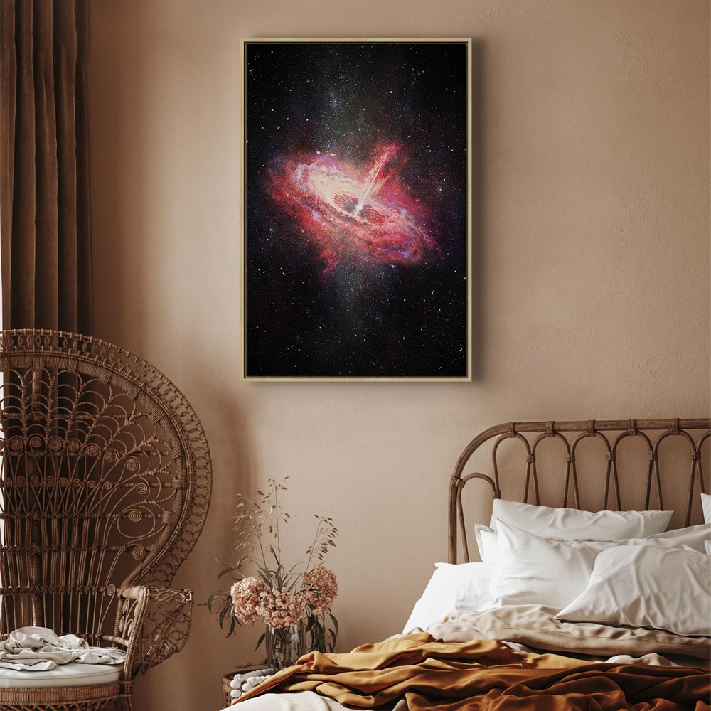 Lonely Galaxy Stars Vertical Canvas Print