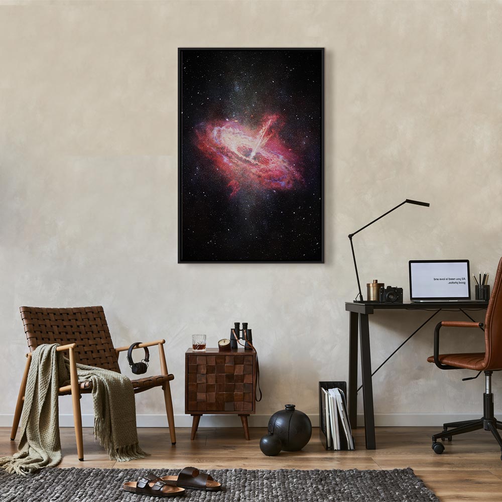 Lonely Galaxy Stars Vertical Canvas Print