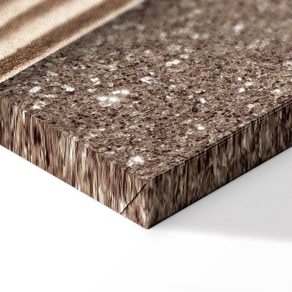 Zen Sand and Stone Abstract Vertical Canvas Print