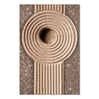 Zen Sand and Stone Abstract Vertical Canvas Print