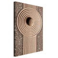 Zen Sand and Stone Abstract Vertical Canvas Print