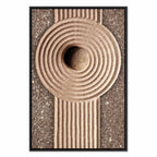 Zen Sand and Stone Abstract Vertical Canvas Print