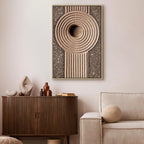Zen Sand and Stone Abstract Vertical Canvas Print
