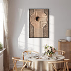 Zen Sand and Stone Abstract Vertical Canvas Print