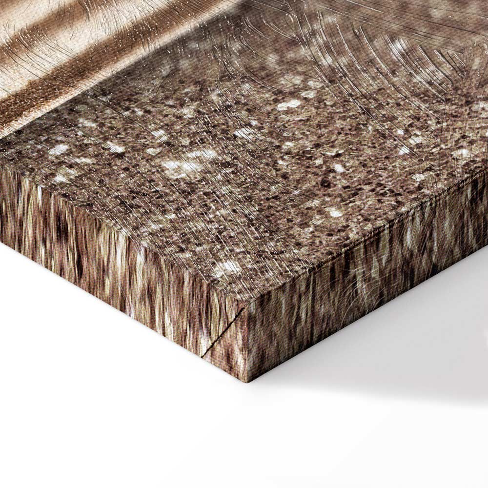 Zen Sand and Stone Abstract Vertical Canvas Print