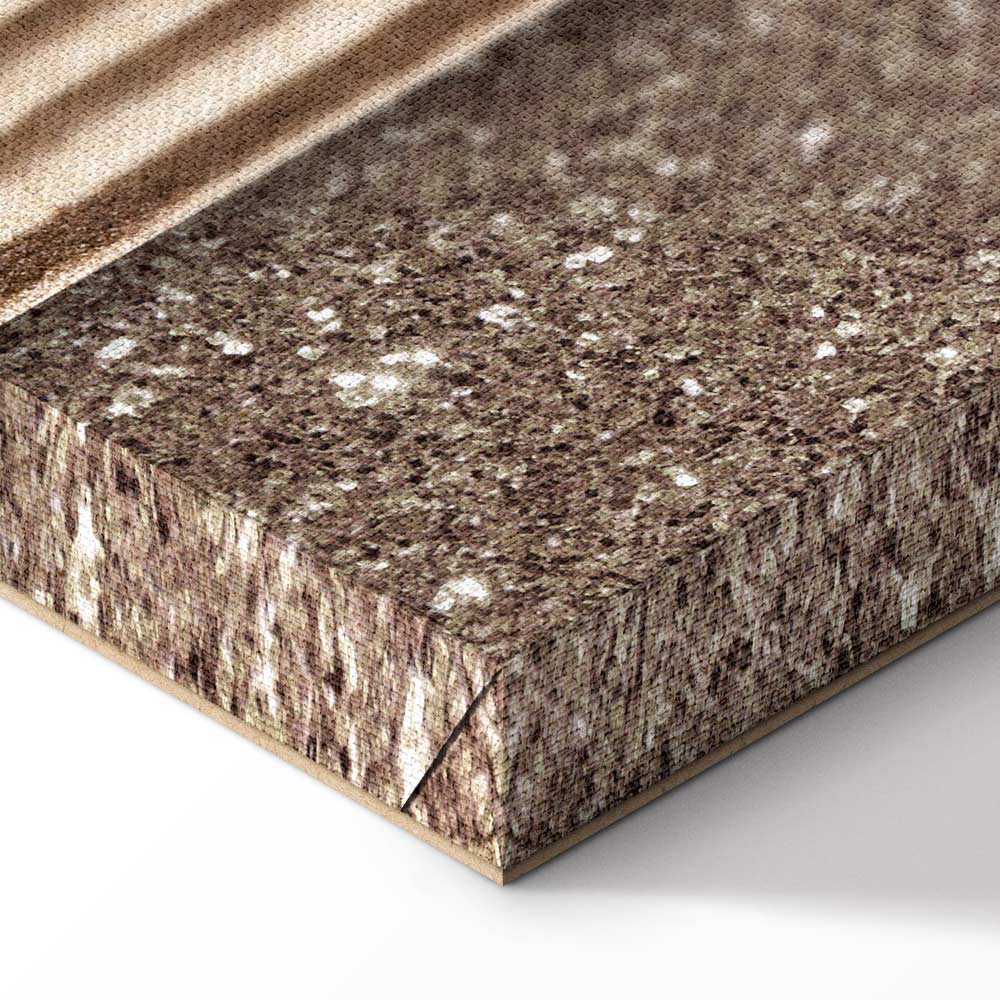 Zen Sand and Stone Abstract Vertical Canvas Print