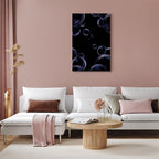 Black Abstract Water Vertical Canvas Print