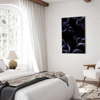 Black Abstract Water Vertical Canvas Print