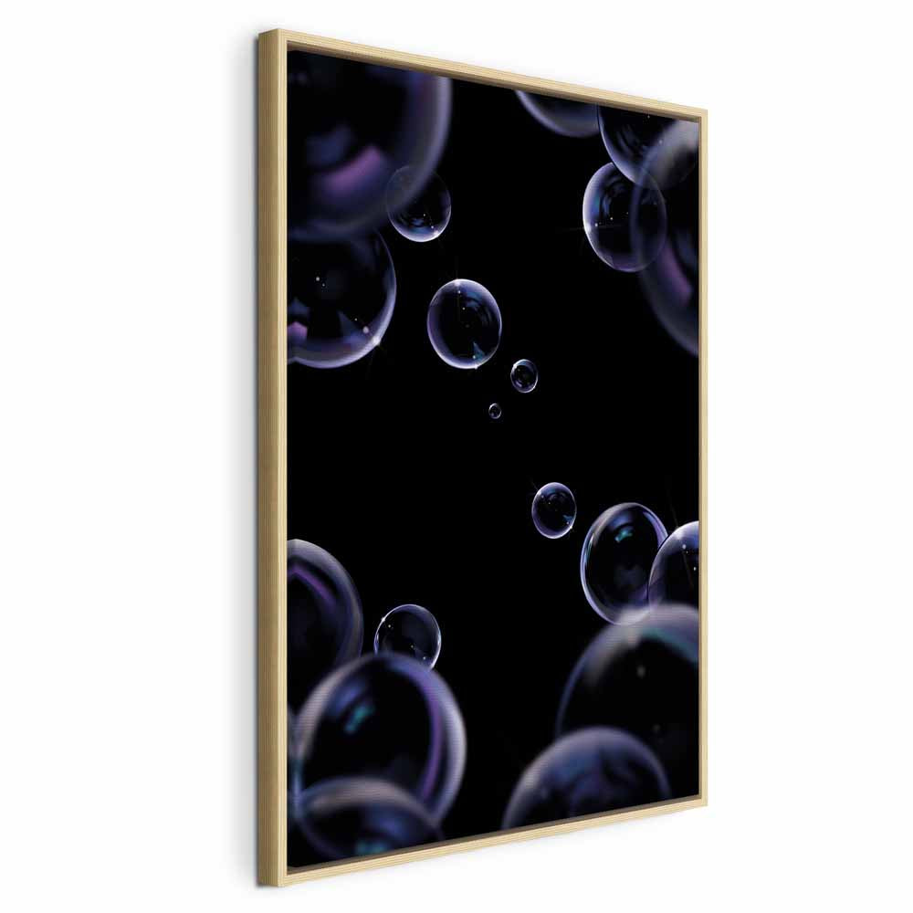 Black Abstract Water Vertical Canvas Print