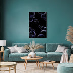 Black Abstract Water Vertical Canvas Print