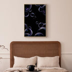 Black Abstract Water Vertical Canvas Print