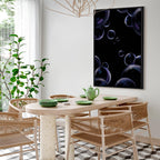 Black Abstract Water Vertical Canvas Print