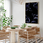 Black Abstract Water Vertical Canvas Print