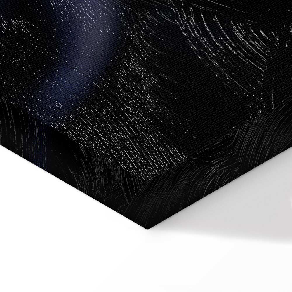 Black Abstract Water Vertical Canvas Print