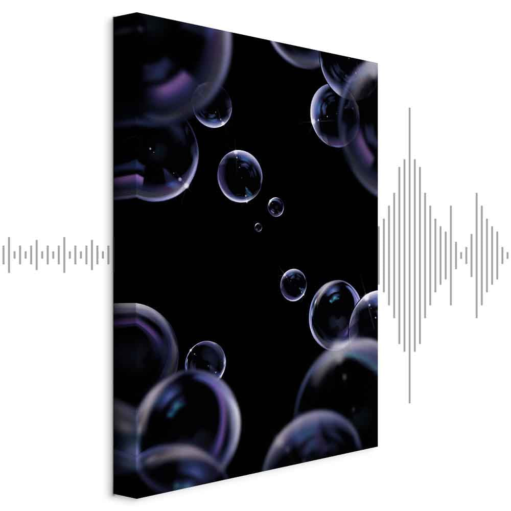Black Abstract Water Vertical Canvas Print