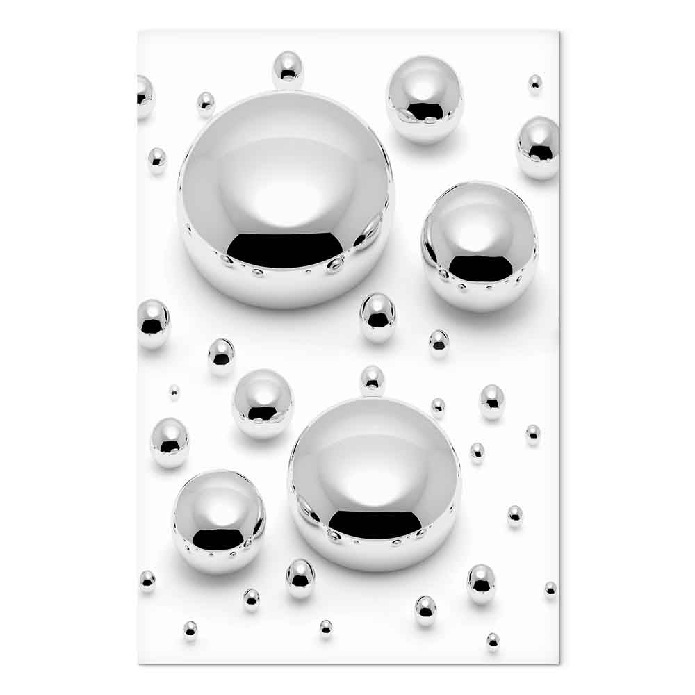 Abstract Frosted Winter Vertical Canvas Print