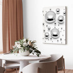 Abstract Frosted Winter Vertical Canvas Print