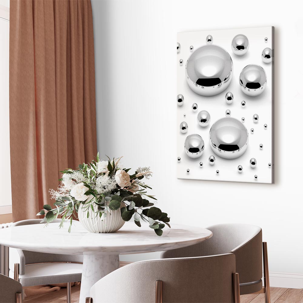 Abstract Frosted Winter Vertical Canvas Print