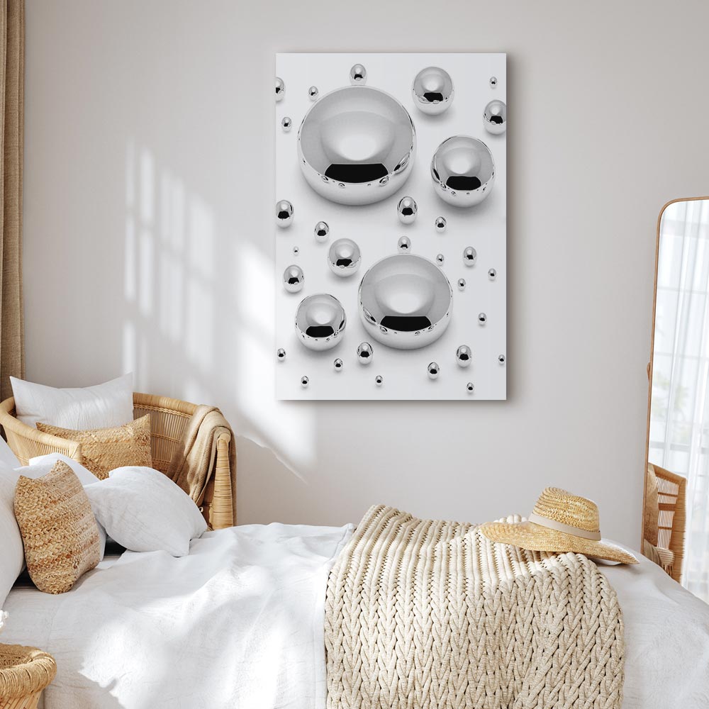 Abstract Frosted Winter Vertical Canvas Print