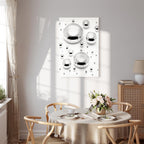 Abstract Frosted Winter Vertical Canvas Print