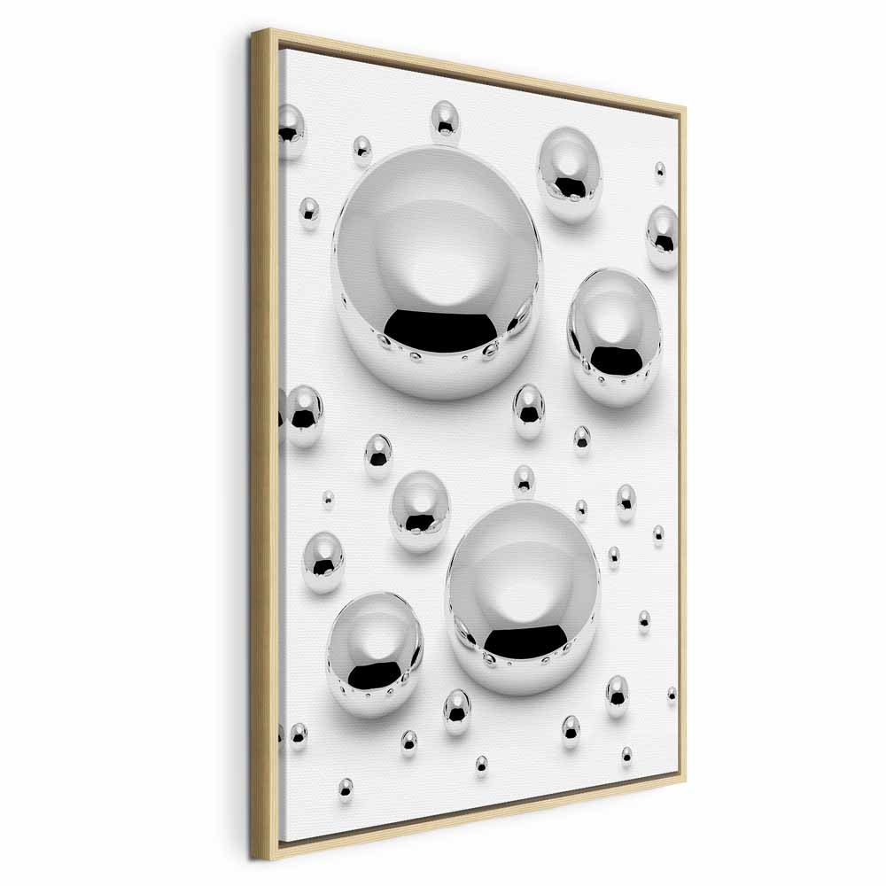 Abstract Frosted Winter Vertical Canvas Print