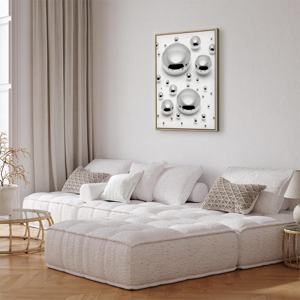 Abstract Frosted Winter Vertical Canvas Print