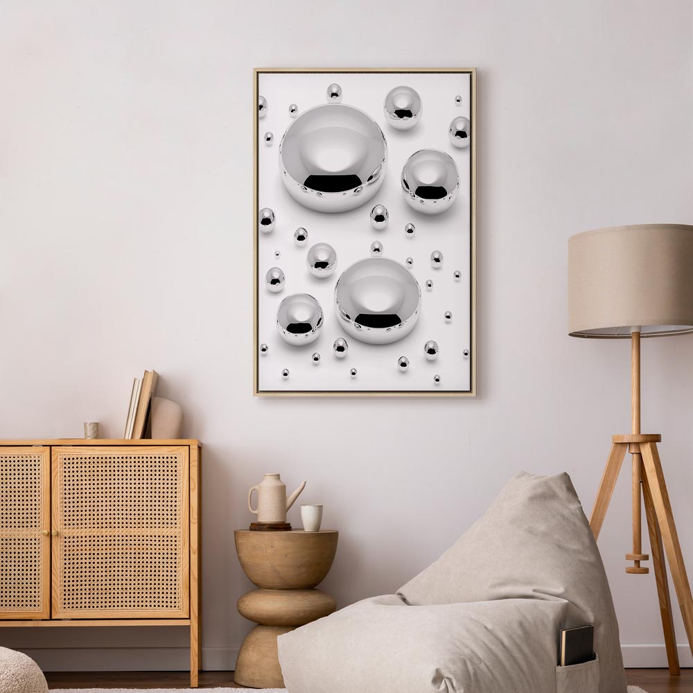 Abstract Frosted Winter Vertical Canvas Print