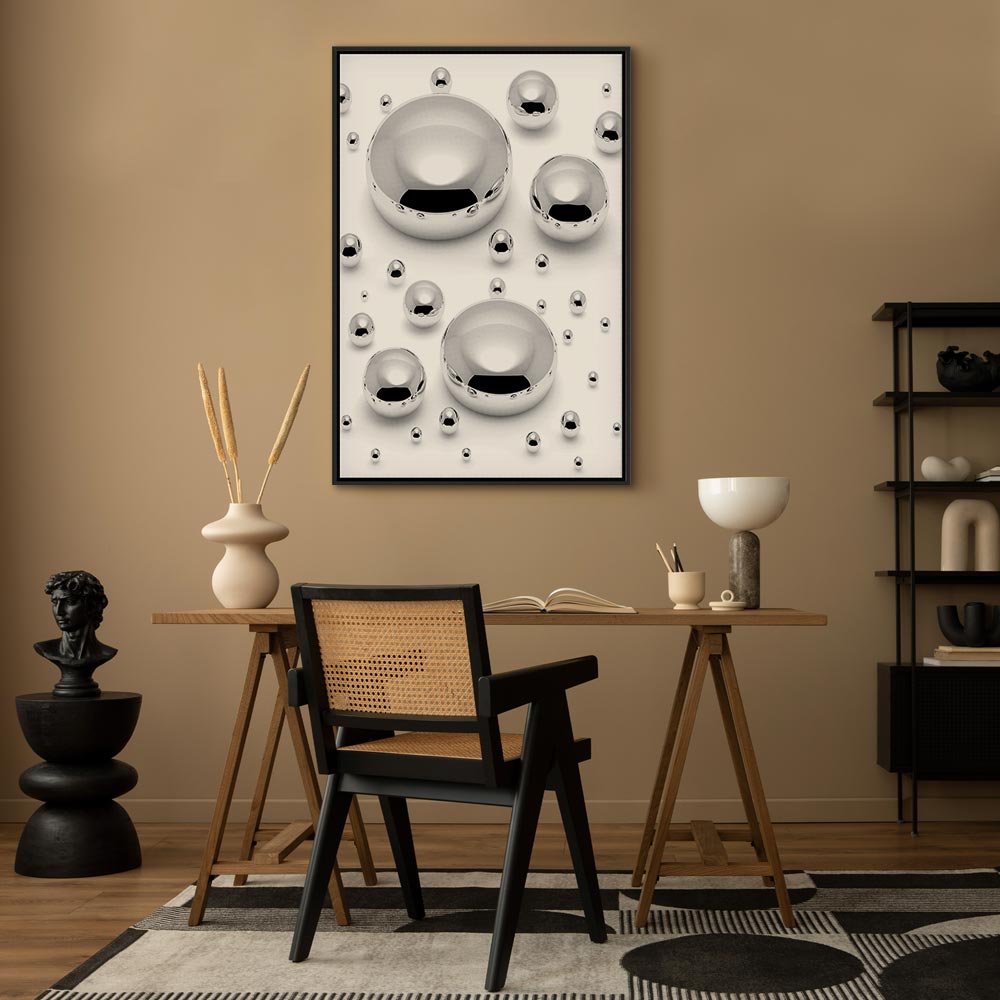 Abstract Frosted Winter Vertical Canvas Print