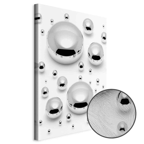 Abstract Frosted Winter Vertical Canvas Print