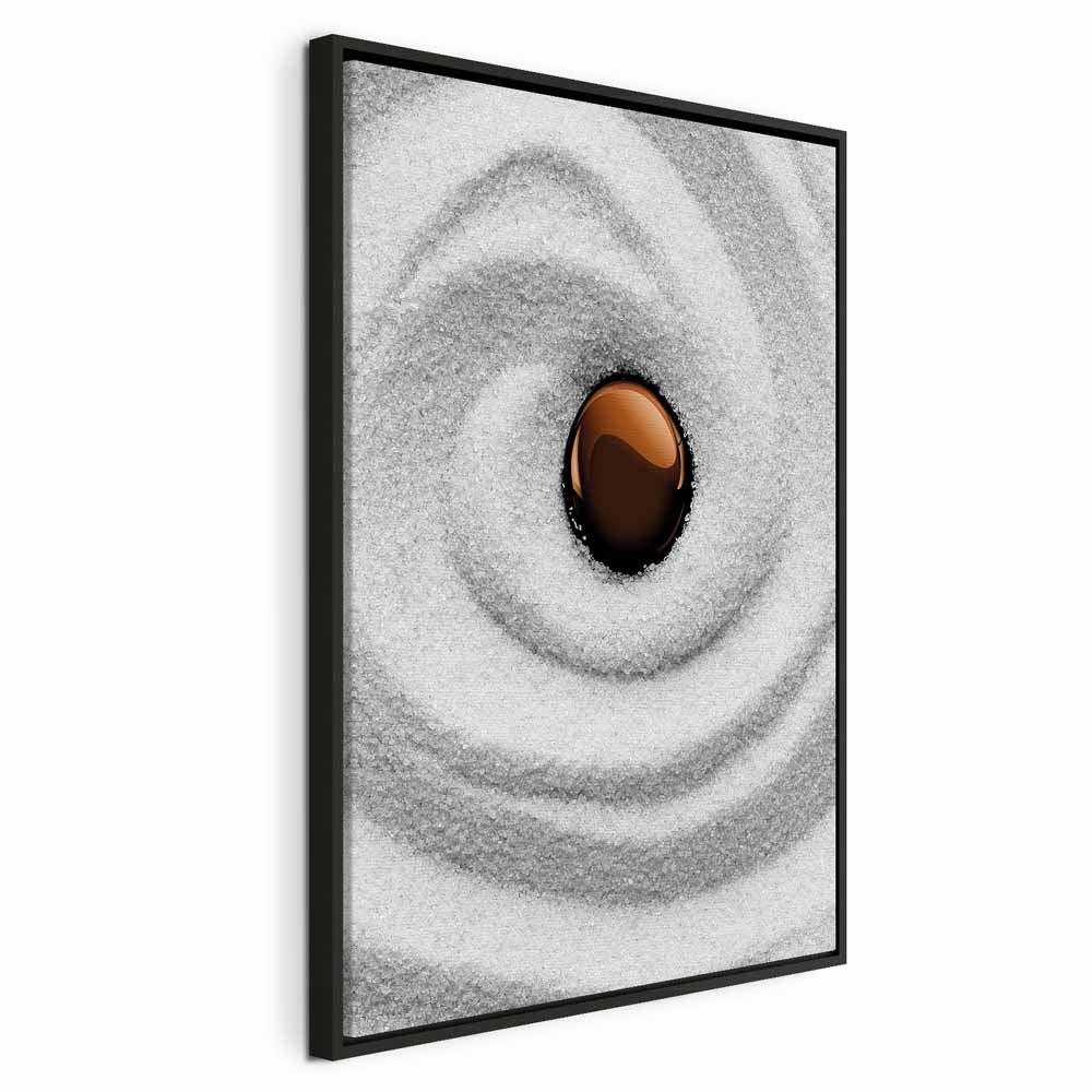 Zen Sand Garden Karesansui Vertical Canvas Print
