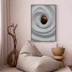 Zen Sand Garden Karesansui Vertical Canvas Print