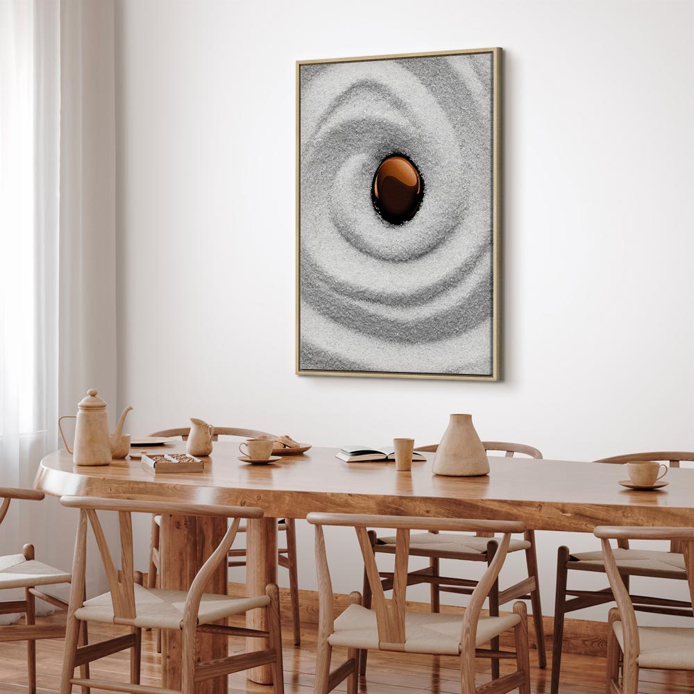 Zen Sand Garden Karesansui Vertical Canvas Print