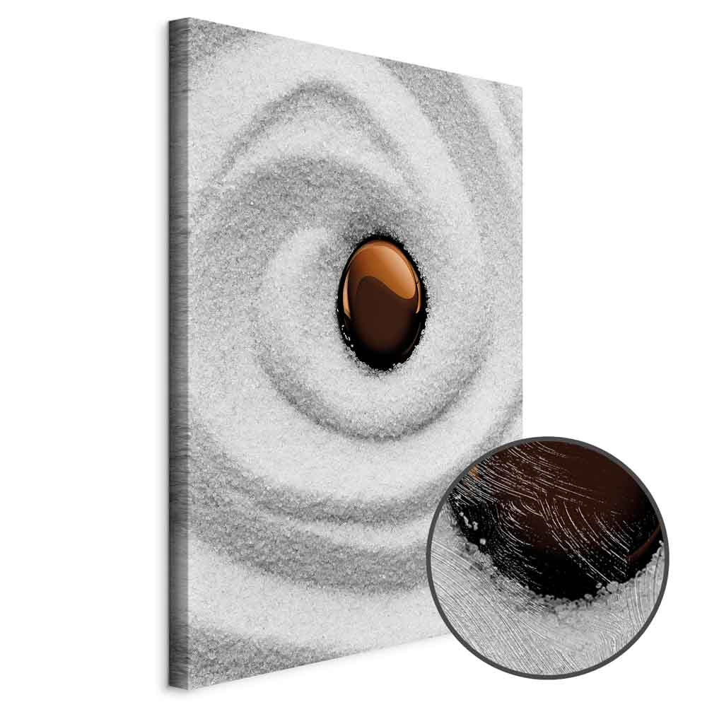 Zen Sand Garden Karesansui Vertical Canvas Print