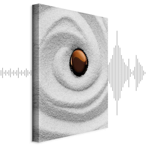 Zen Sand Garden Karesansui Vertical Canvas Print