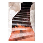 Abstract Stone Staircase Architecture Canvas Print