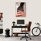 Abstract Stone Staircase Architecture Canvas Print