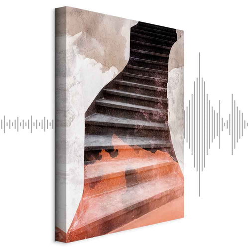 Abstract Stone Staircase Architecture Canvas Print