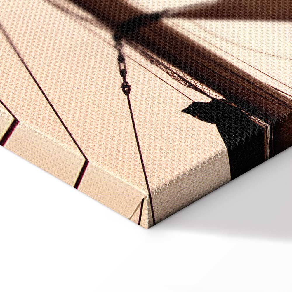 Sepia Sea Breeze Landscape Canvas Print