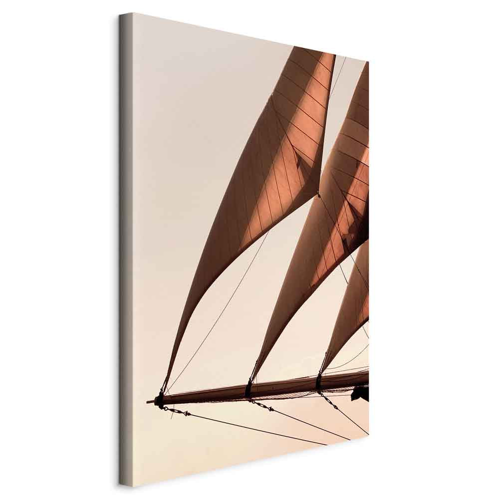 Sepia Sea Breeze Landscape Canvas Print