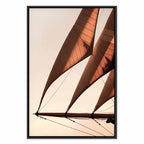 Sepia Sea Breeze Landscape Canvas Print