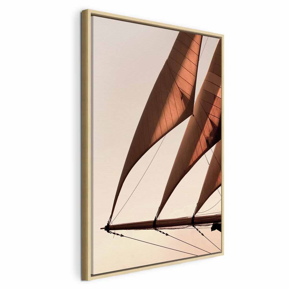 Sepia Sea Breeze Landscape Canvas Print