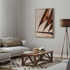 Sepia Sea Breeze Landscape Canvas Print