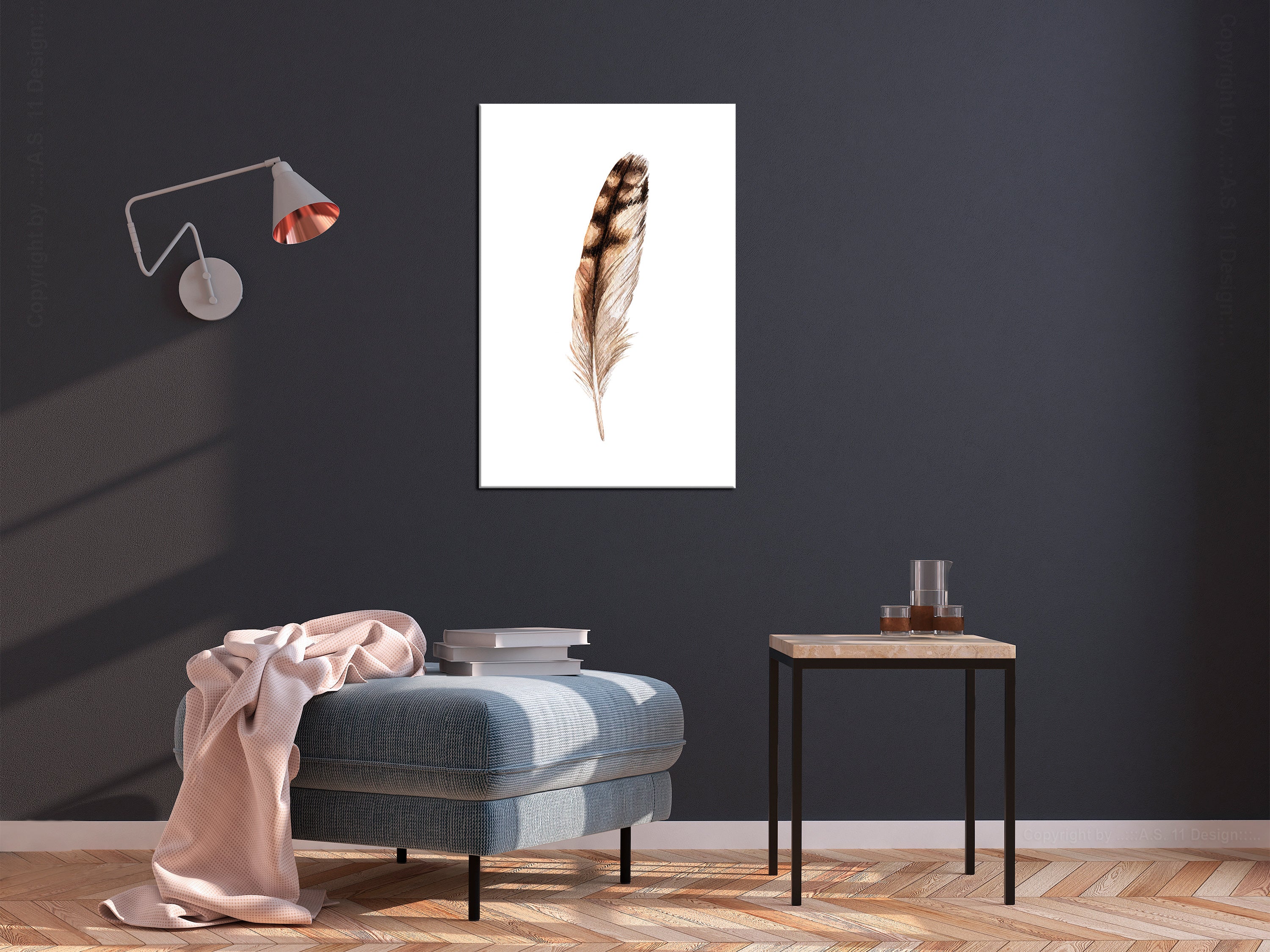 Canvas Print - Magic Feather Vertical (1 Part)