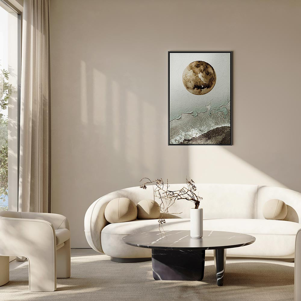 Green Abstract Texture Vertical Canvas Print