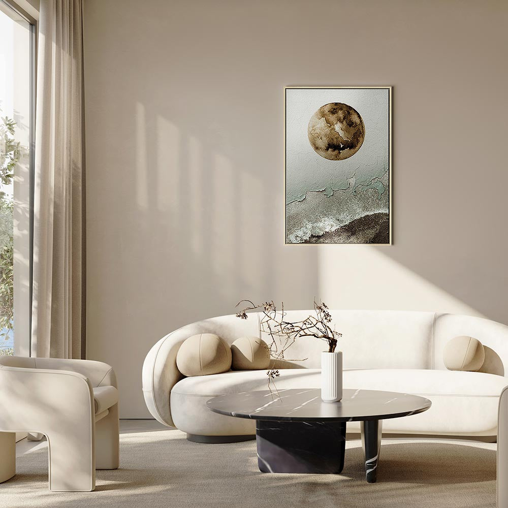 Green Abstract Texture Vertical Canvas Print