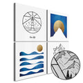 Abstract Sea Mountain 4-Part Canvas Print