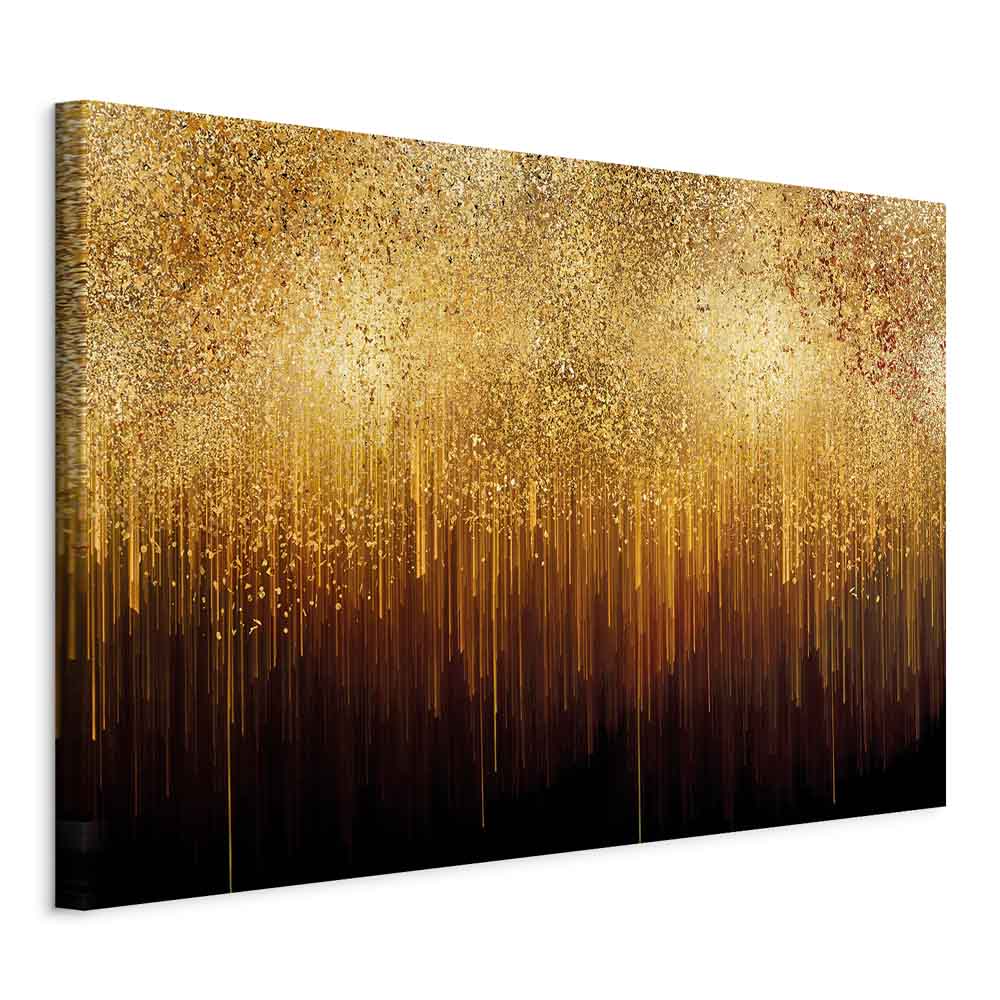 Abstract Gold Texture Wide Canvas Print