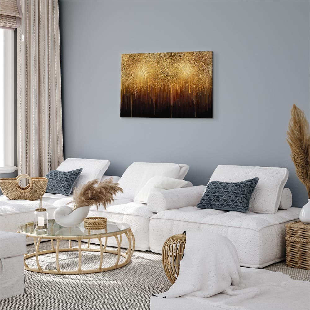 Abstract Gold Texture Wide Canvas Print
