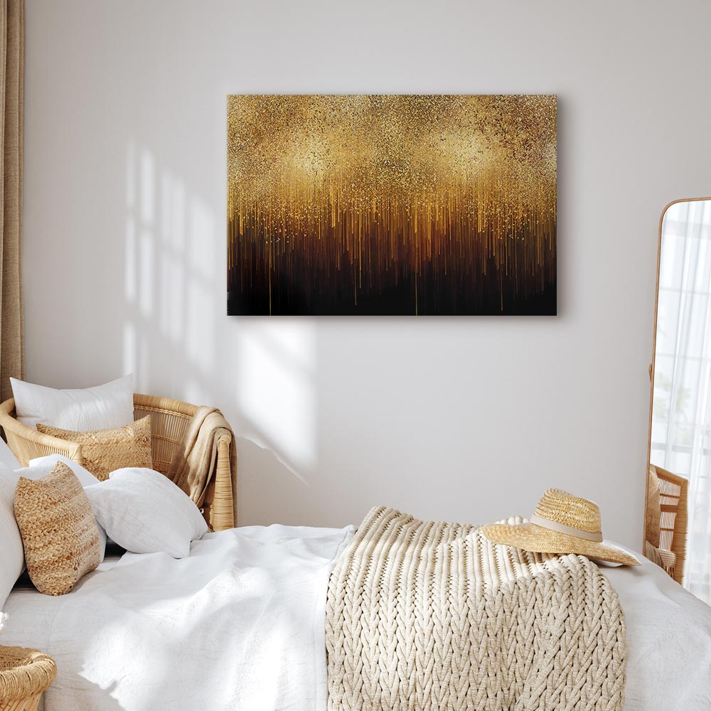 Abstract Gold Texture Wide Canvas Print